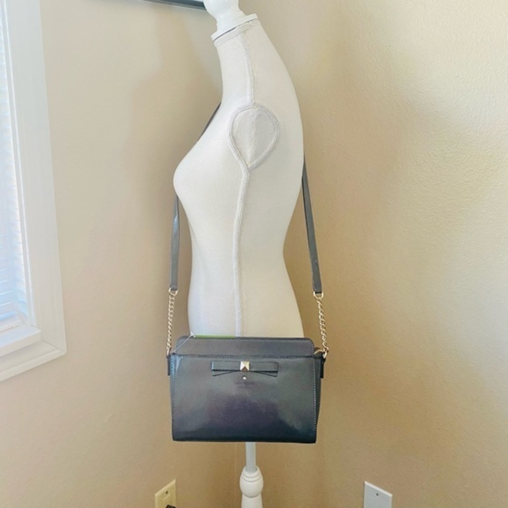 kate spade Angelica Beacon Court crossbody in shadow gray